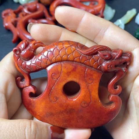 白玉菩提吊坠摆件