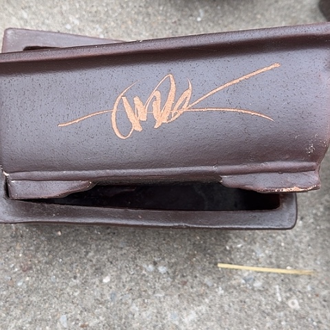 紫砂宜兴紫砂花盆26+26棕马槽