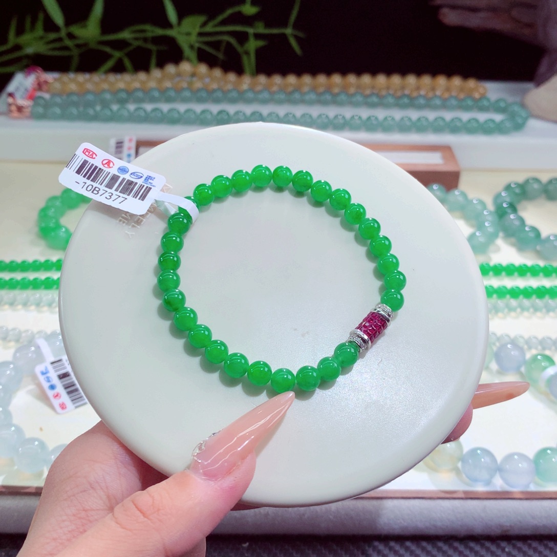 安***朵翡翠未镶嵌手链卡6