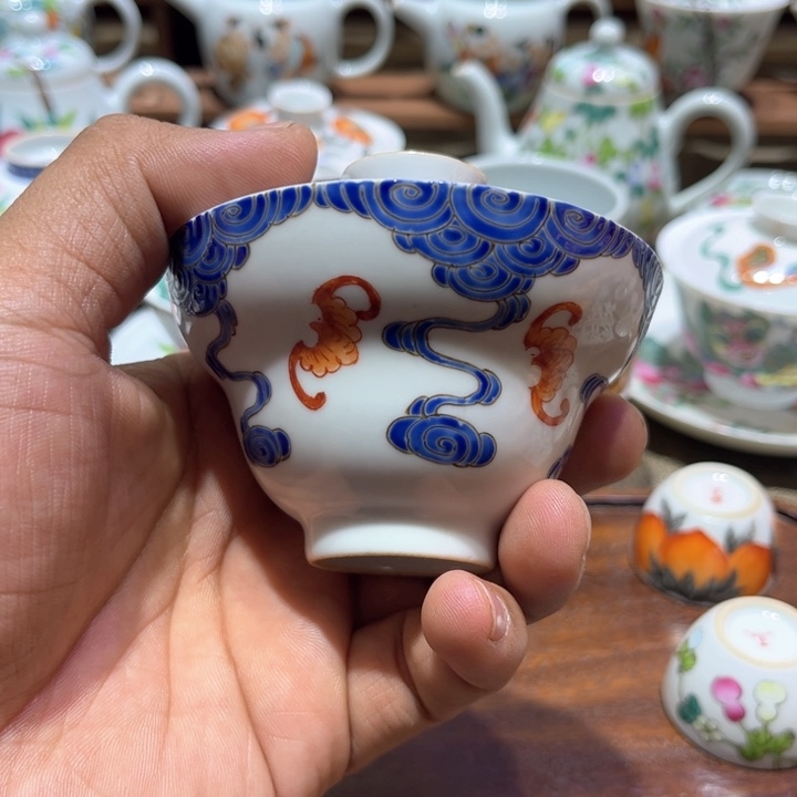 纯手绘精品盖碗杯
