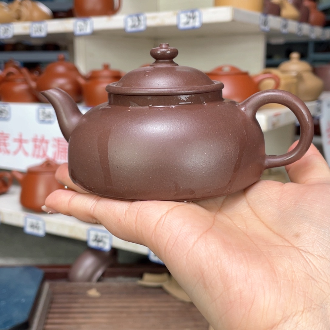 紫砂茶壶紫泥全手170毫升