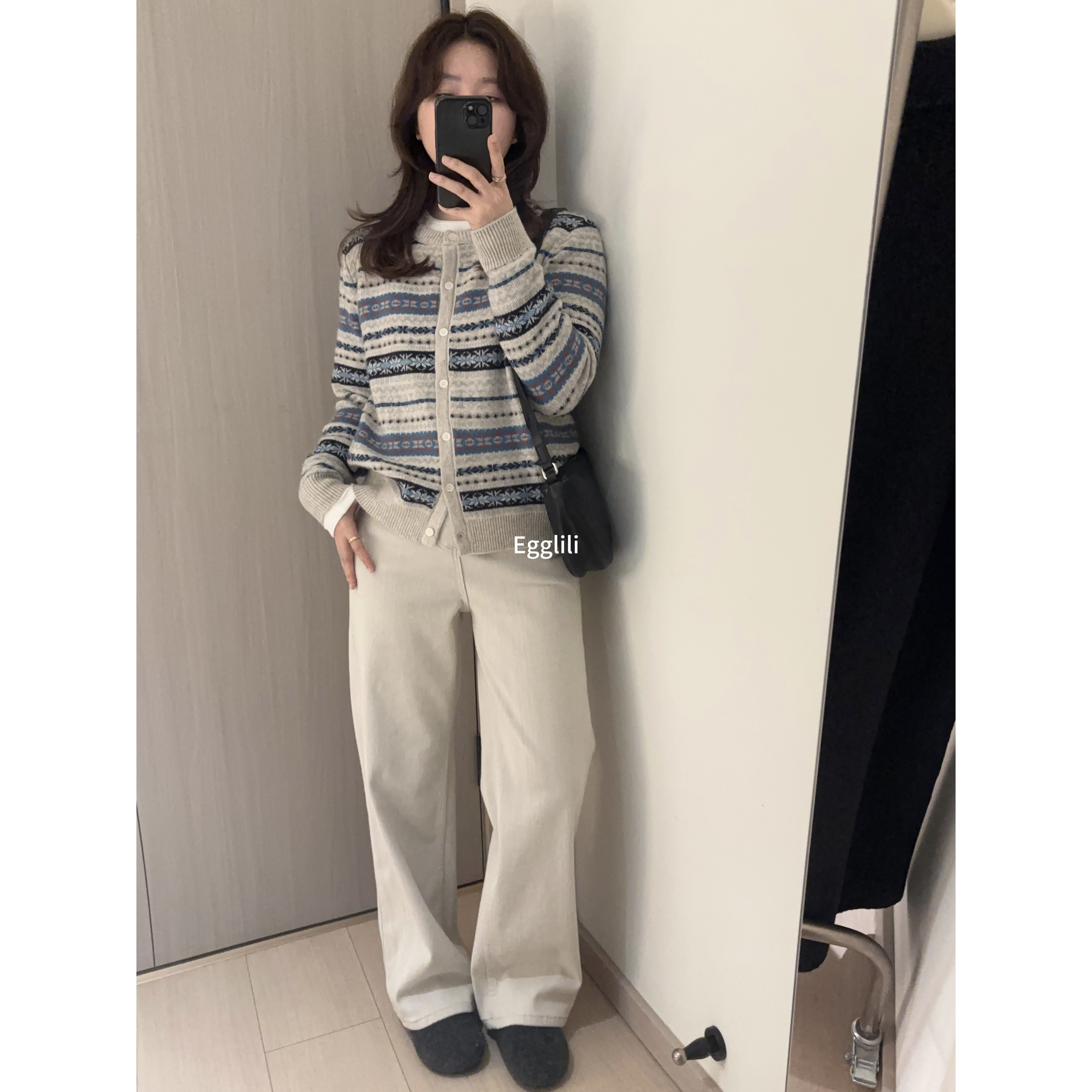 【小雪花开衫】复古正肩提花开衫