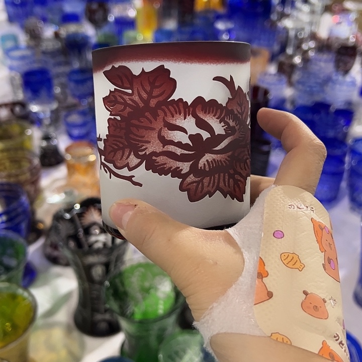 手柄款水晶玻璃微瑕一个