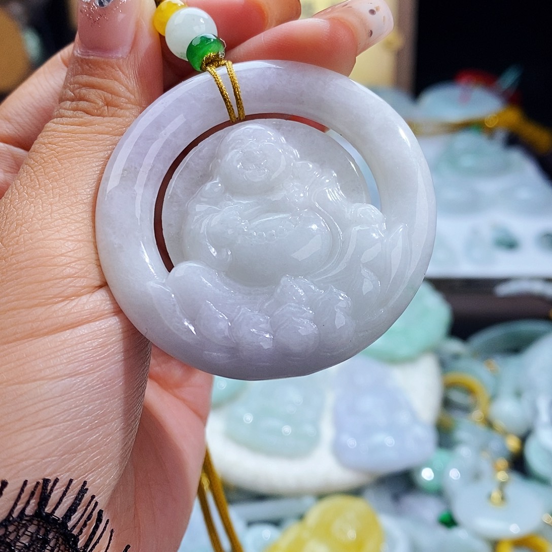 翡翠未镶嵌毛衣链8051