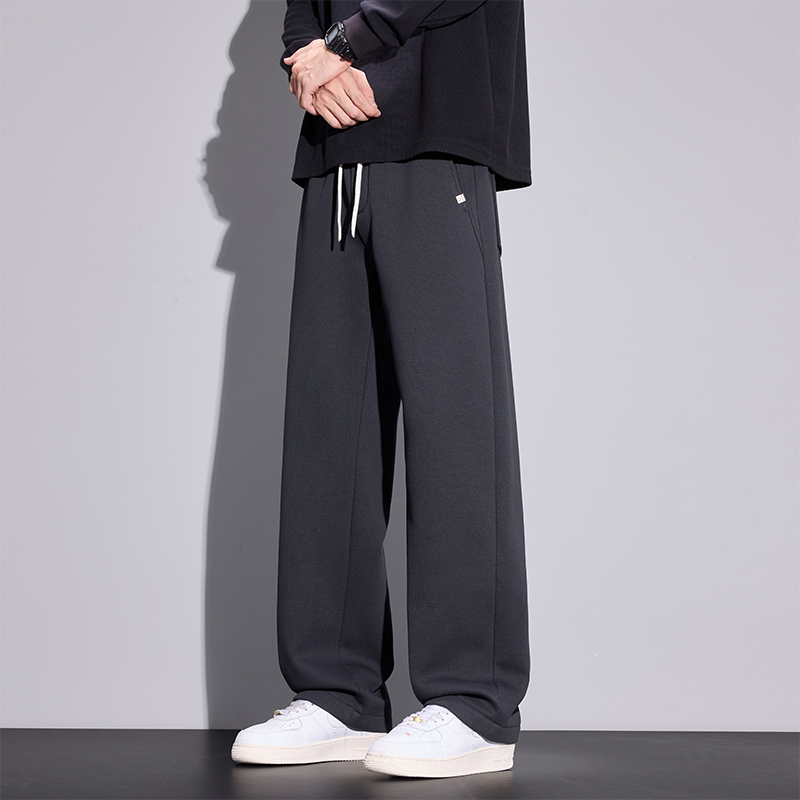 MARK FAIRWHALE/马克华菲直筒裤休闲男士卫裤加厚冬季运动百搭裤