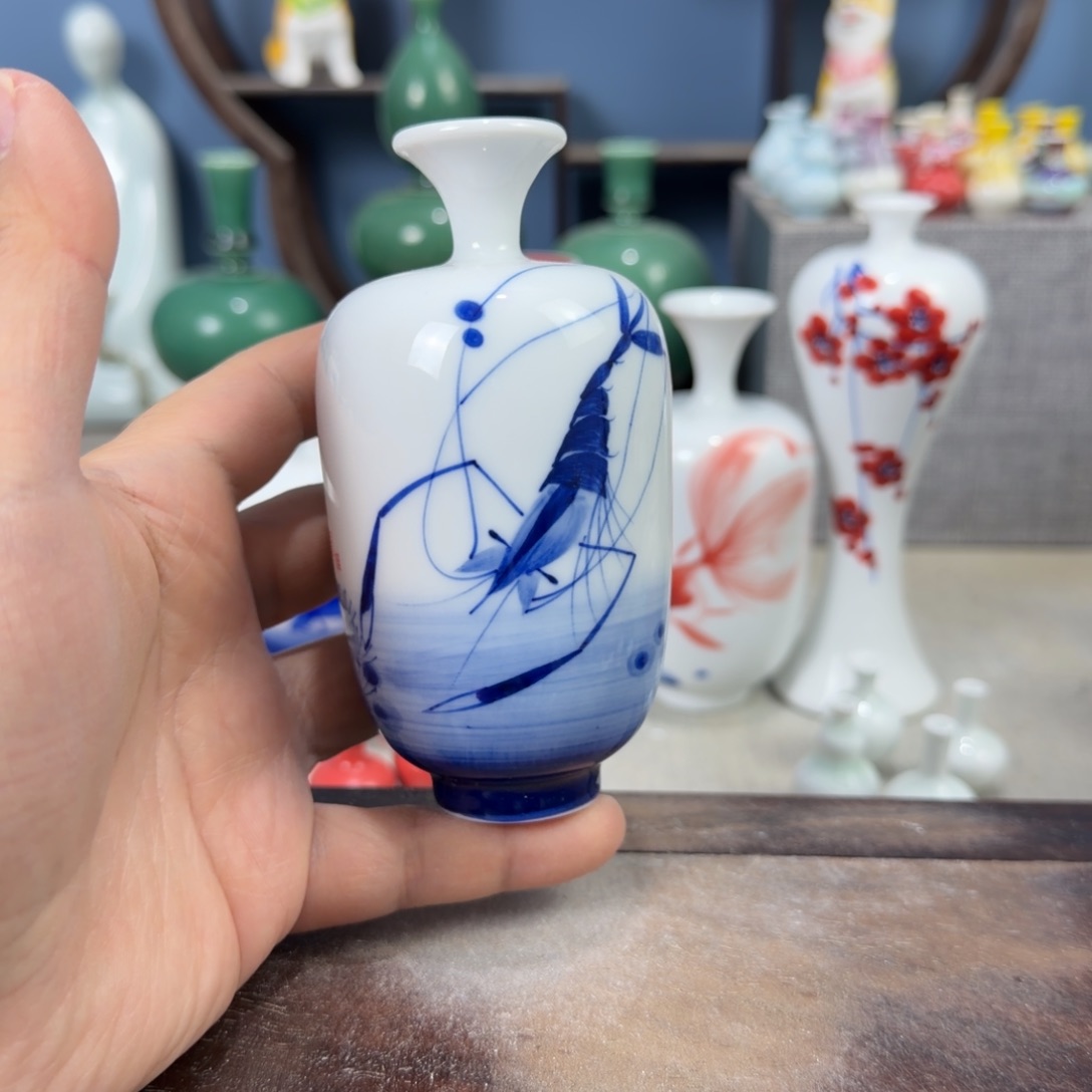 陶瓷手工小花器摆件