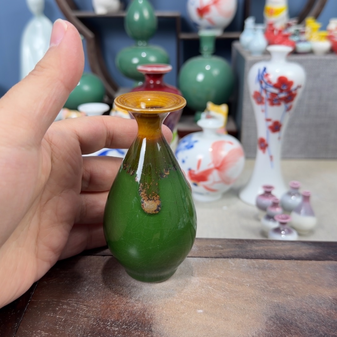 陶瓷手工小花器摆件