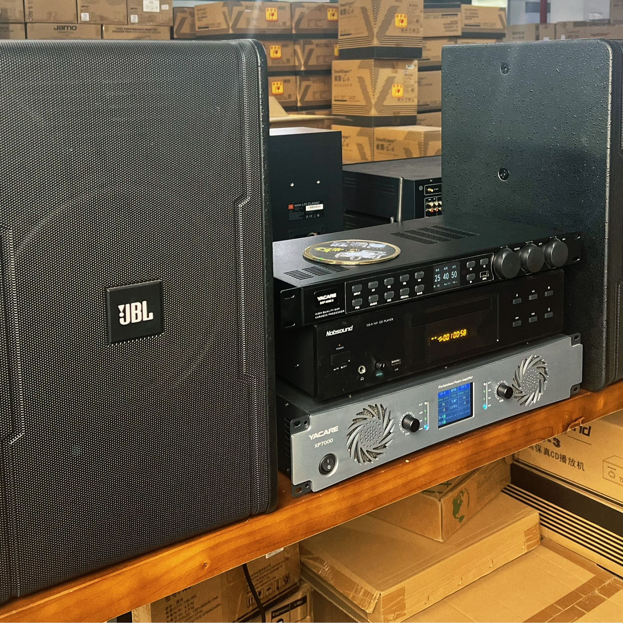 JBL KM310升级箱+XP7000+DSP-9900功放胆机音箱HIFI音响套装