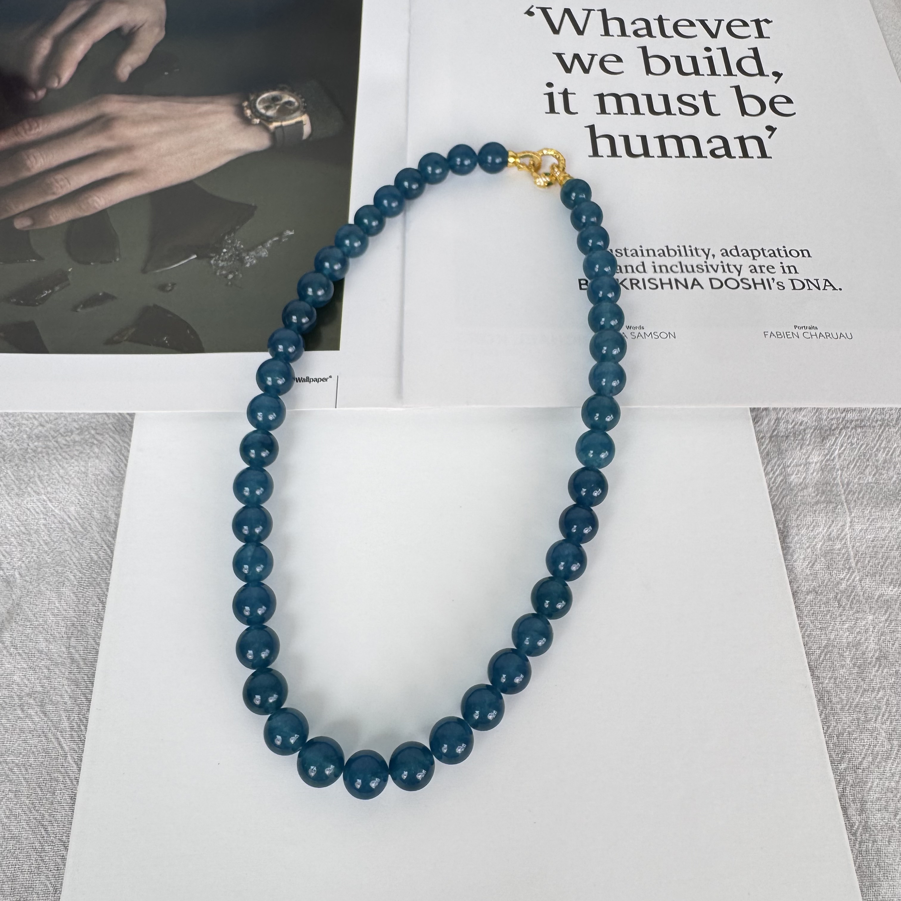 高定珠宝冰蓝项链12+XM2814S0218