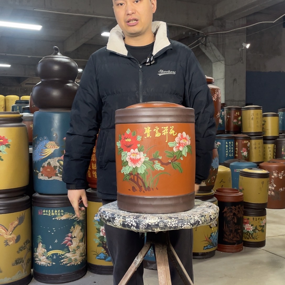宜兴原矿紫砂茶叶罐