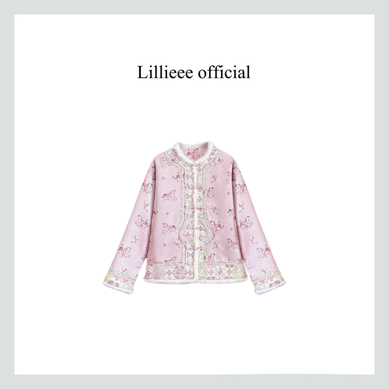 Lillieee-锦马聚财 冬季新款国风新中式马年马上发财新年外套