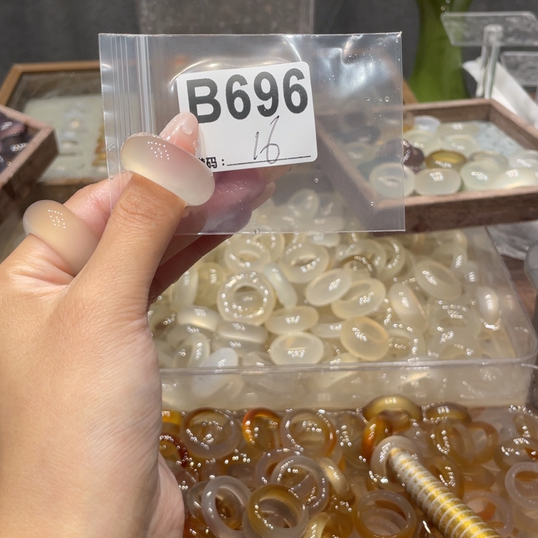 玛瑙/玉髓未镶嵌戒指696