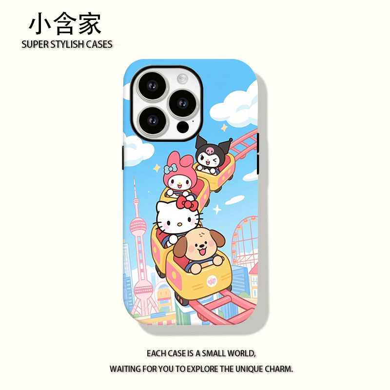 kitty可爱防摔菲林二合一适用苹果17华为vivo小米oppo荣耀手机壳