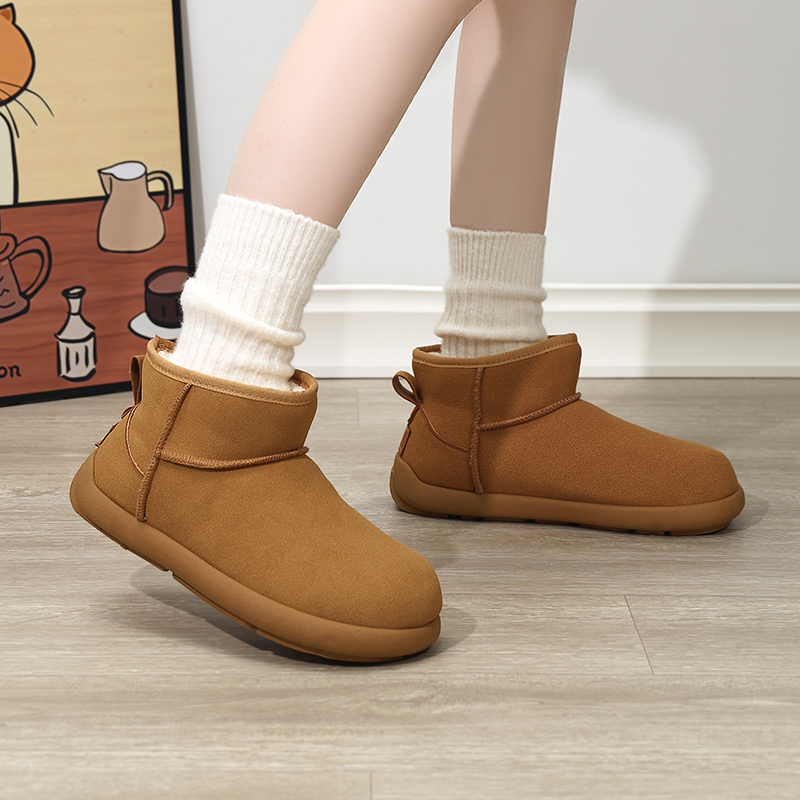 B&AOLDKLL&B时尚勃肯鞋冬季少女风2025网红款加厚保暖雪地靴女009