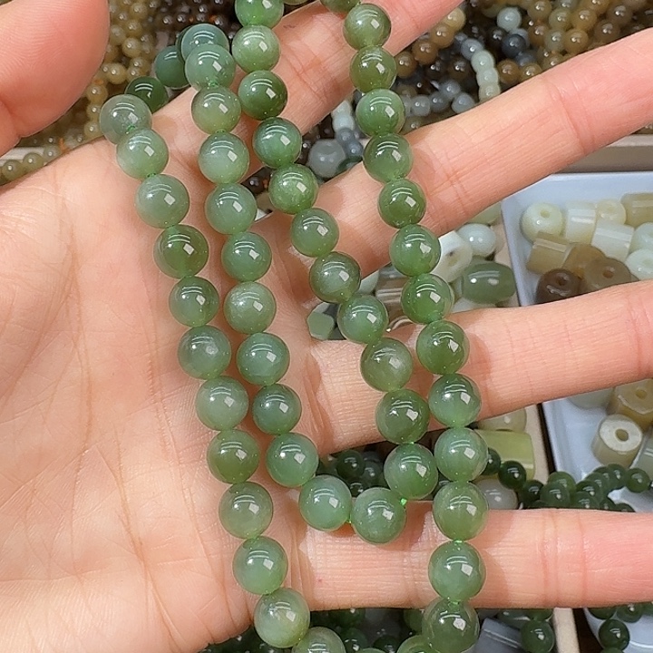 和田玉（碧玉）未镶嵌颈饰8mm