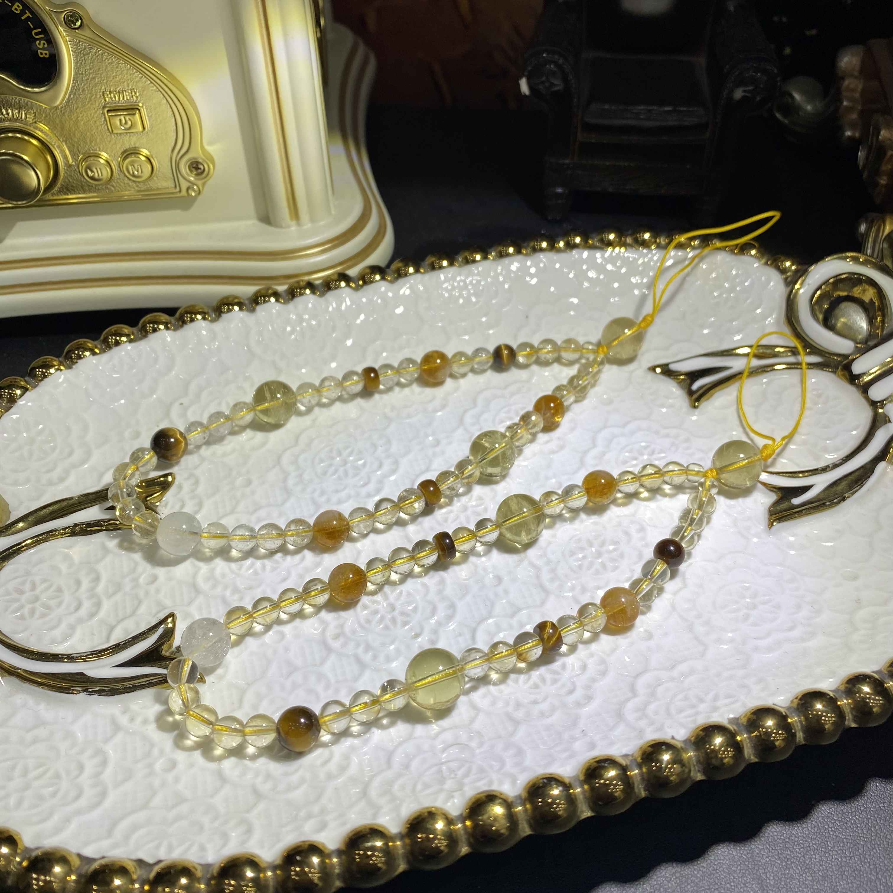 X1126-天然水晶多宝手机链-多样性发其一