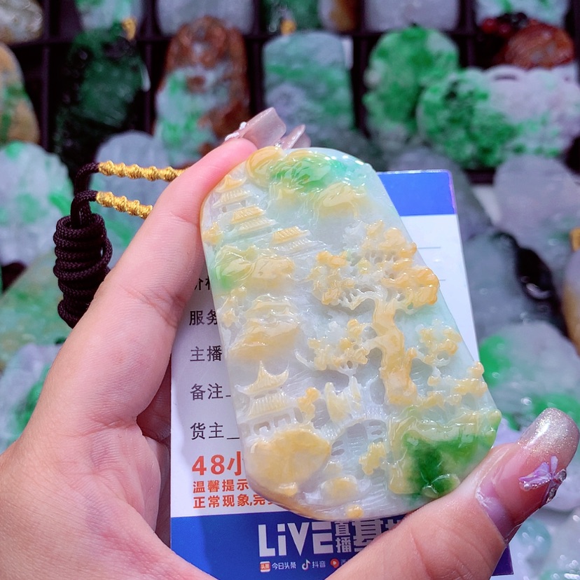 【闪购商品】翡翠颈饰未镶嵌挂件