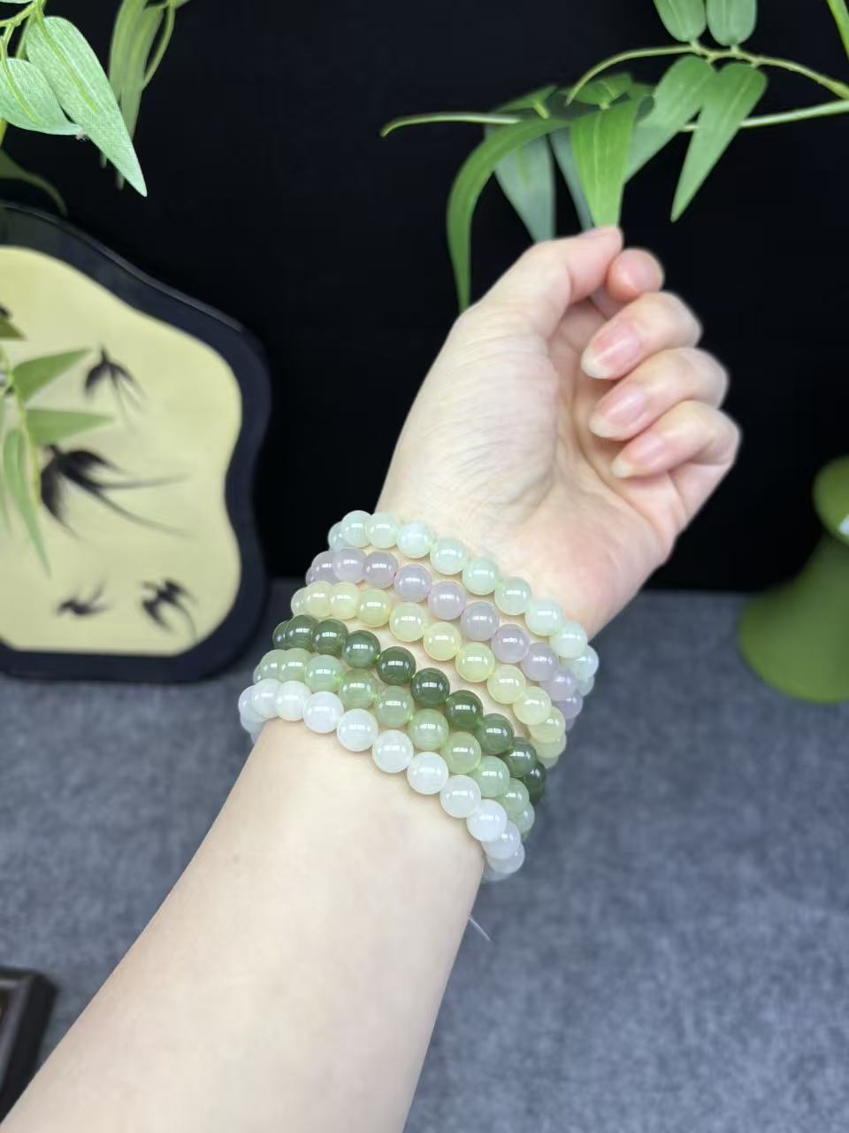 卡8mm天然和田玉手串蜂蜜水晴水白玉温暖百搭（多样性拍一发一）