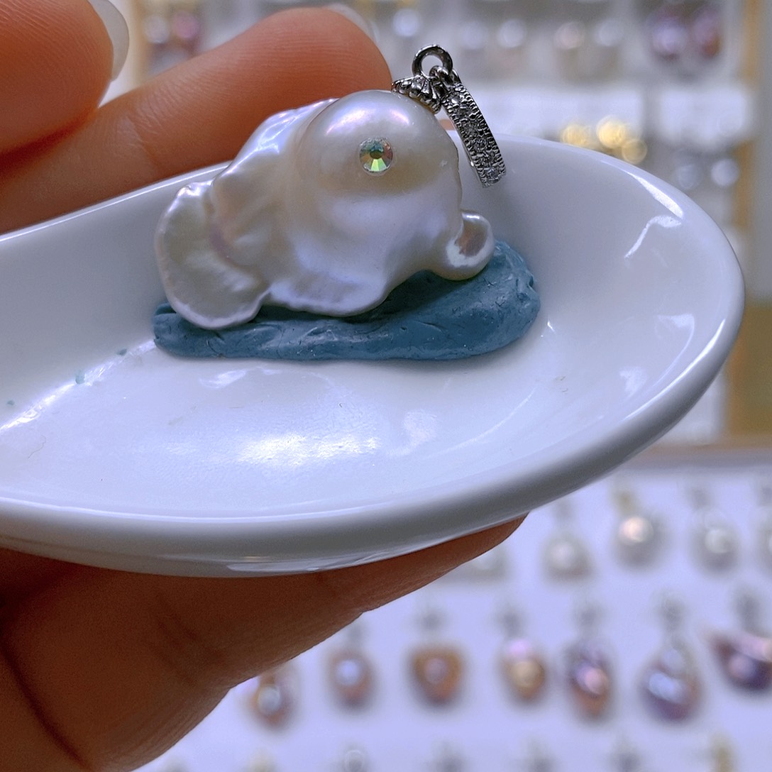 淡水珍珠颈饰银S925镶嵌