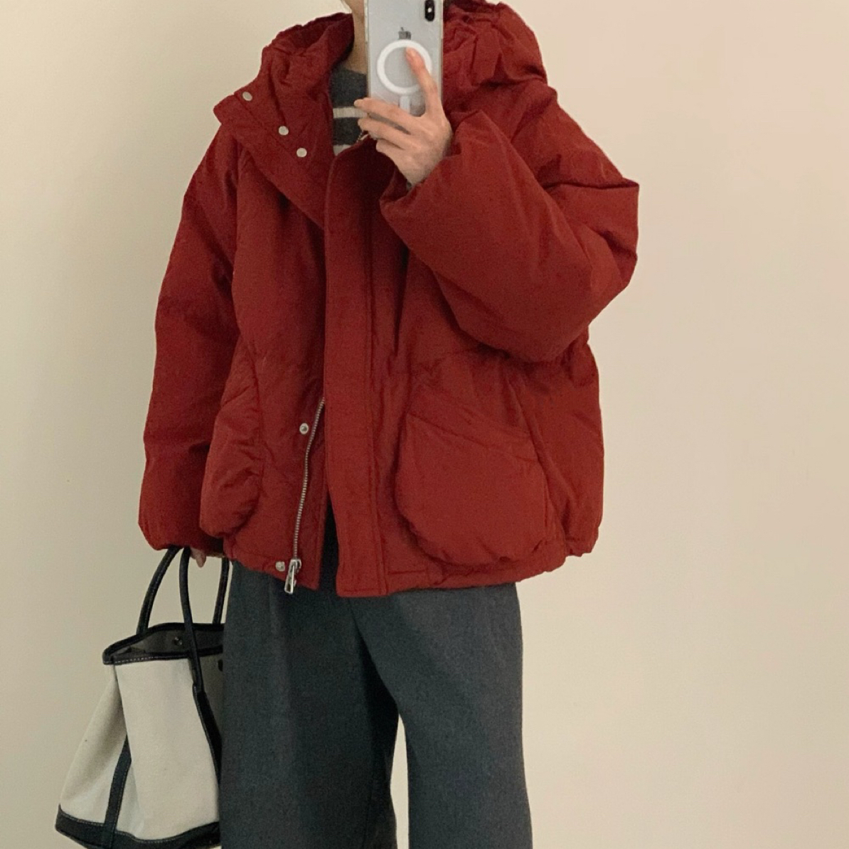 宝藏广广新款红色外套