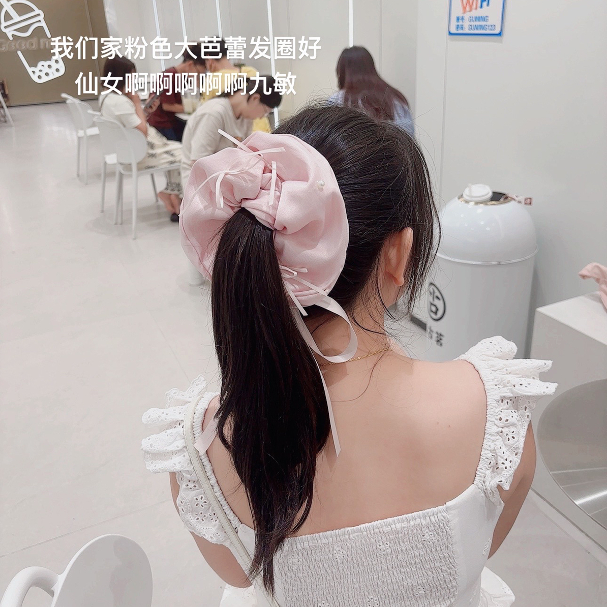 【自选】蝴蝶甜美风发圈方巾边夹抓夹温柔日韩