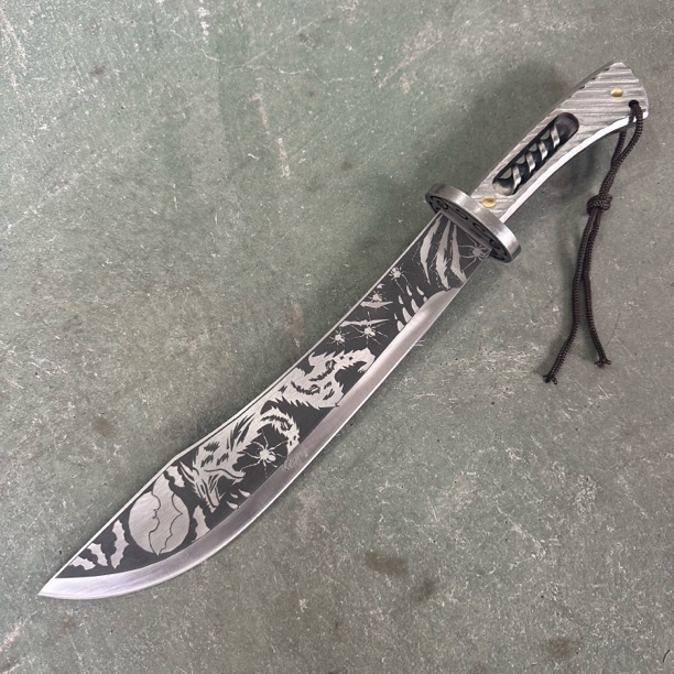 龙泉斩骨刀 狼王宝刀 户外排障刀 防腐防锈 结实耐用家用剁骨刀