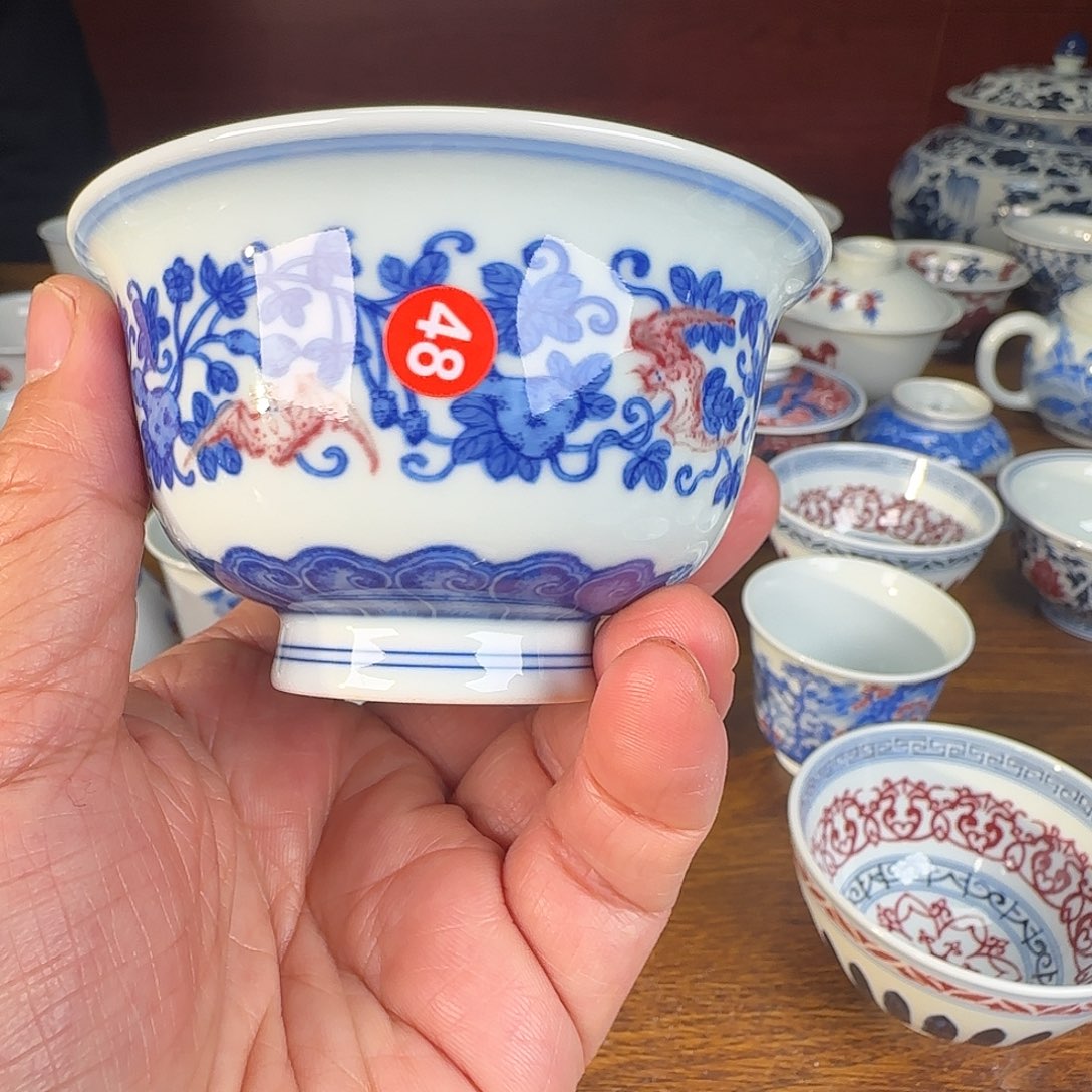 景德镇原矿釉里红茶具