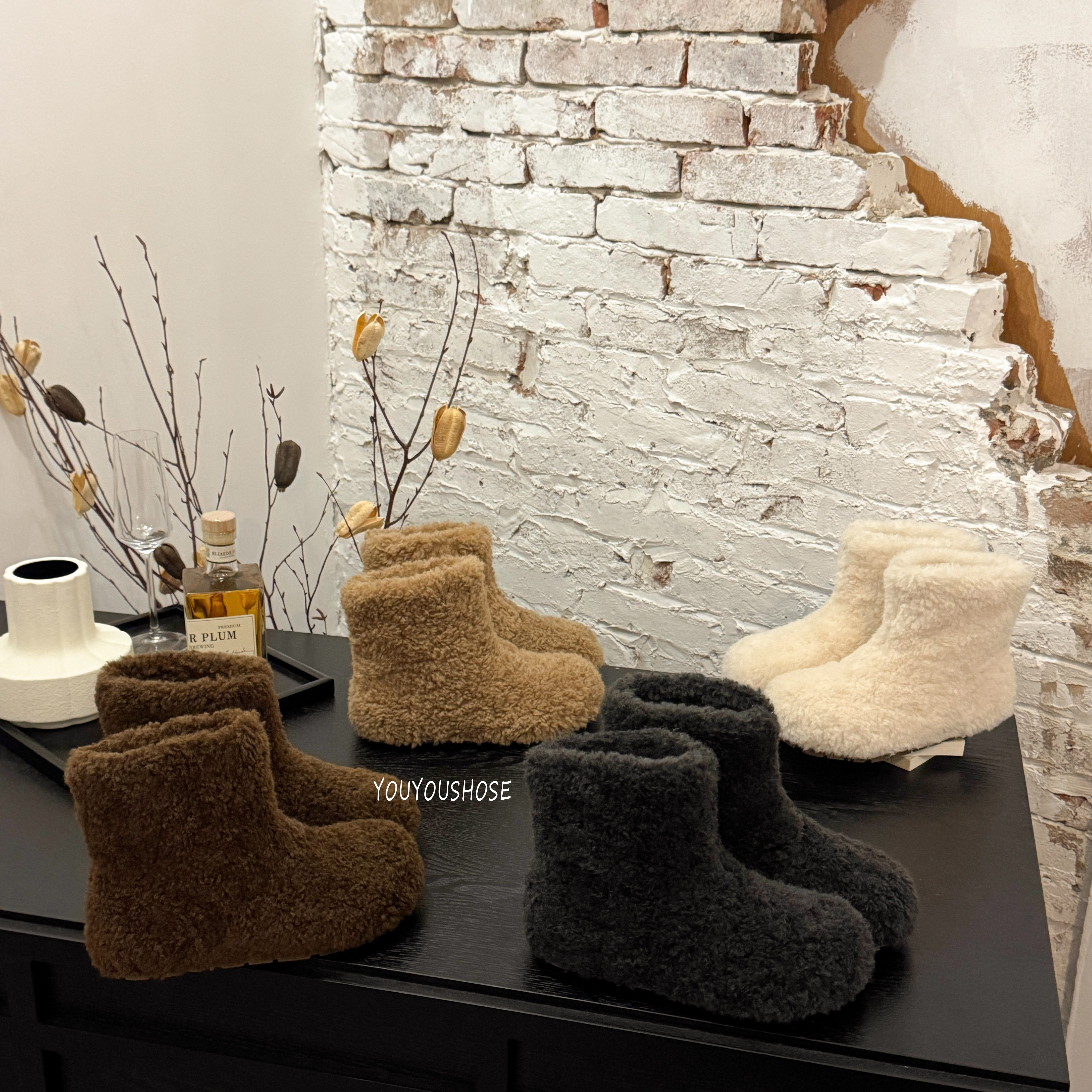 内增高毛毛靴秋冬加绒雪地靴女鞋2025新款毛毛鞋保暖棉鞋厚底短靴