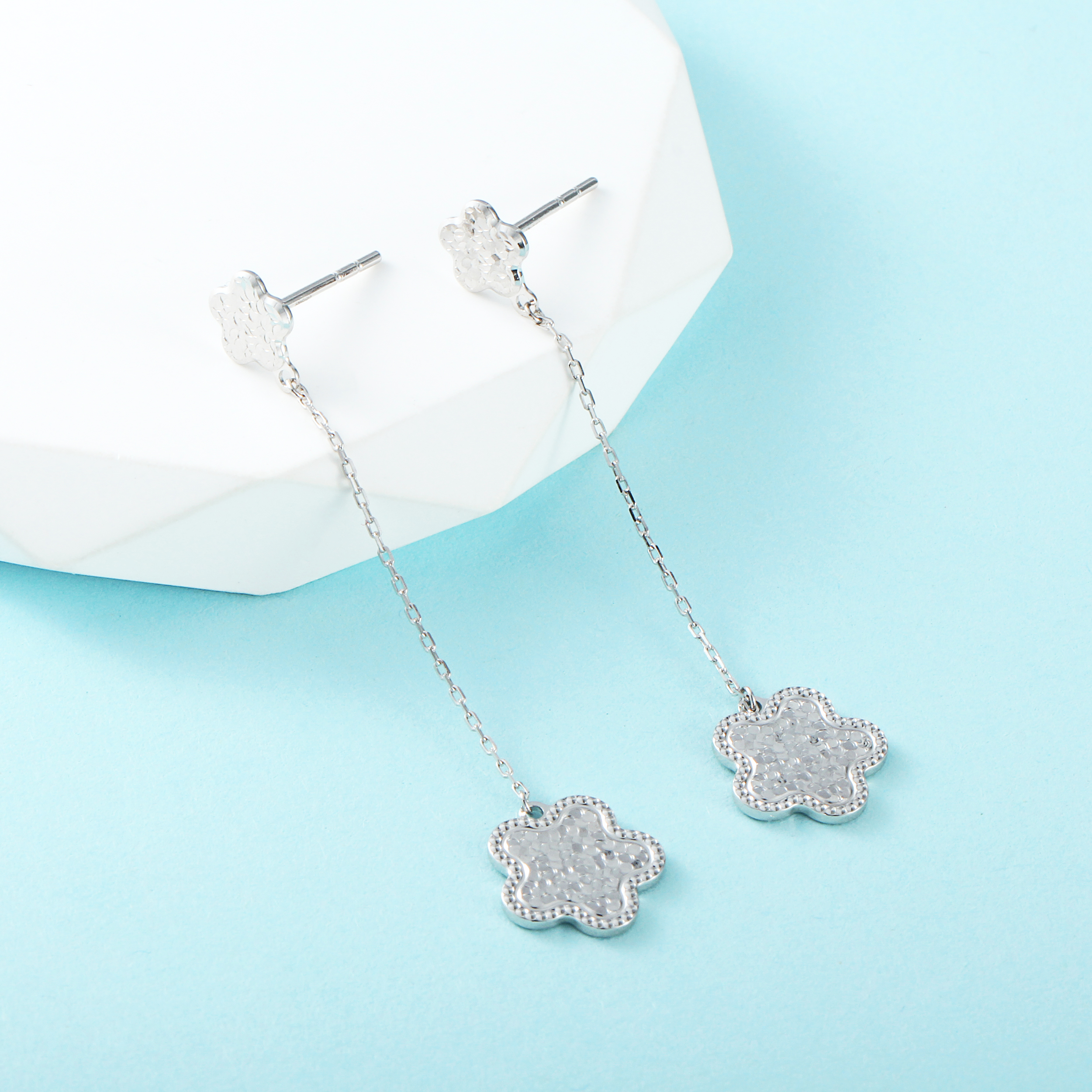 【促】格莉特珠宝PT990铂金花漾系列花漾耳坠XE1169