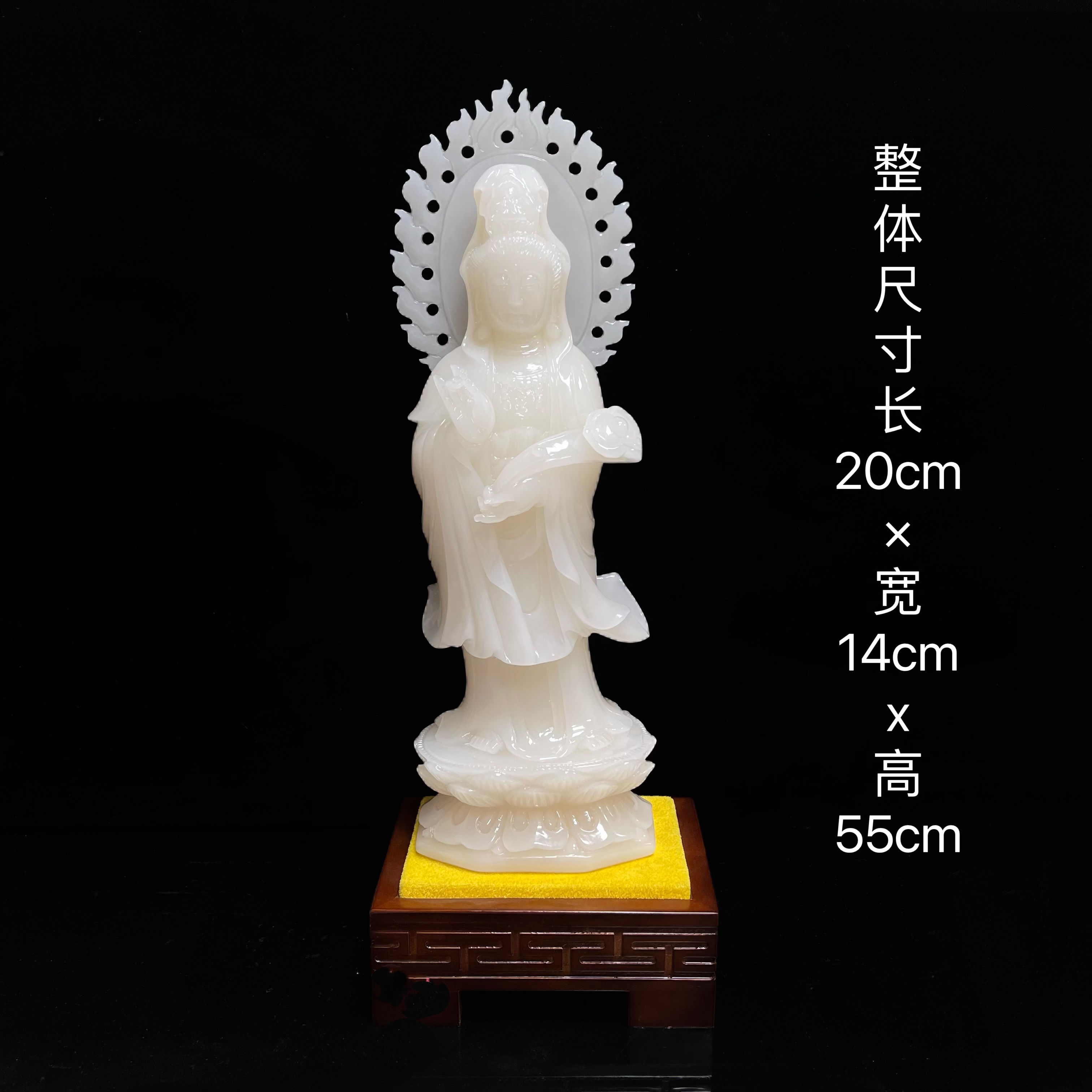 【观音】新中式纯手工摆设创意家居摆件家用办公室新居乔迁玄关雕刻