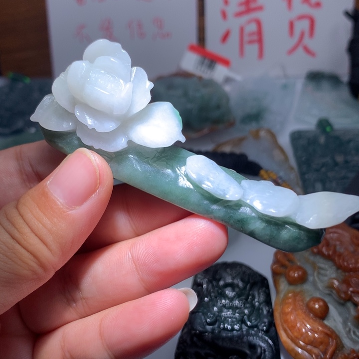 翡翠颈饰未镶嵌保真天然A货翡翠