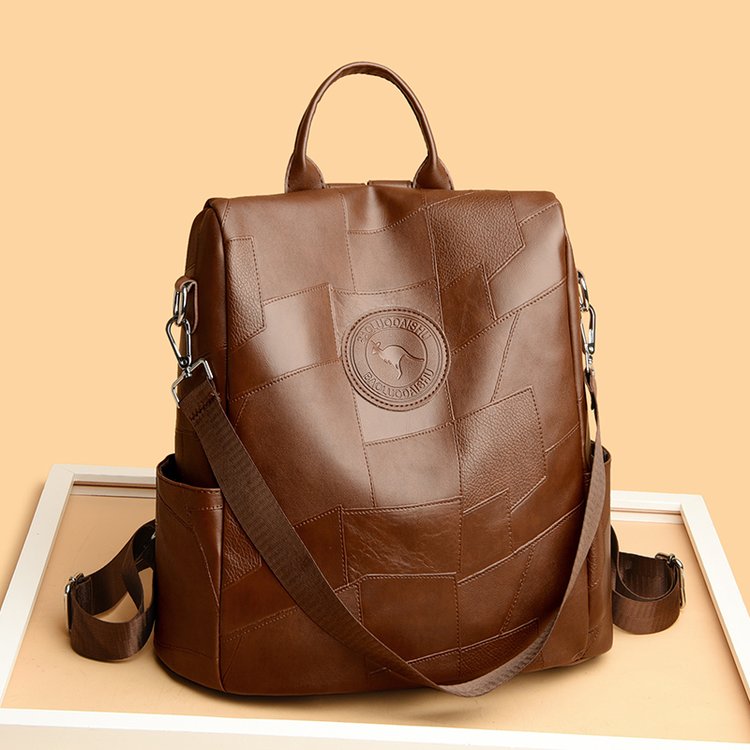 正 503 棕色  多功能双肩包（长33宽16高32）