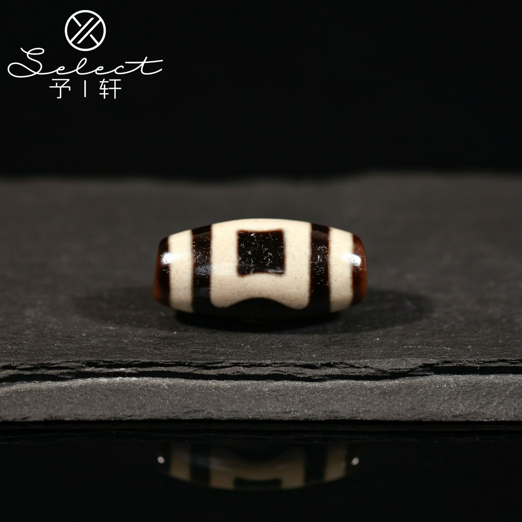 予轩出品；行运任晓攀亲工超顶料爆砂一眼天地27.2*13.2mm天珠吊坠