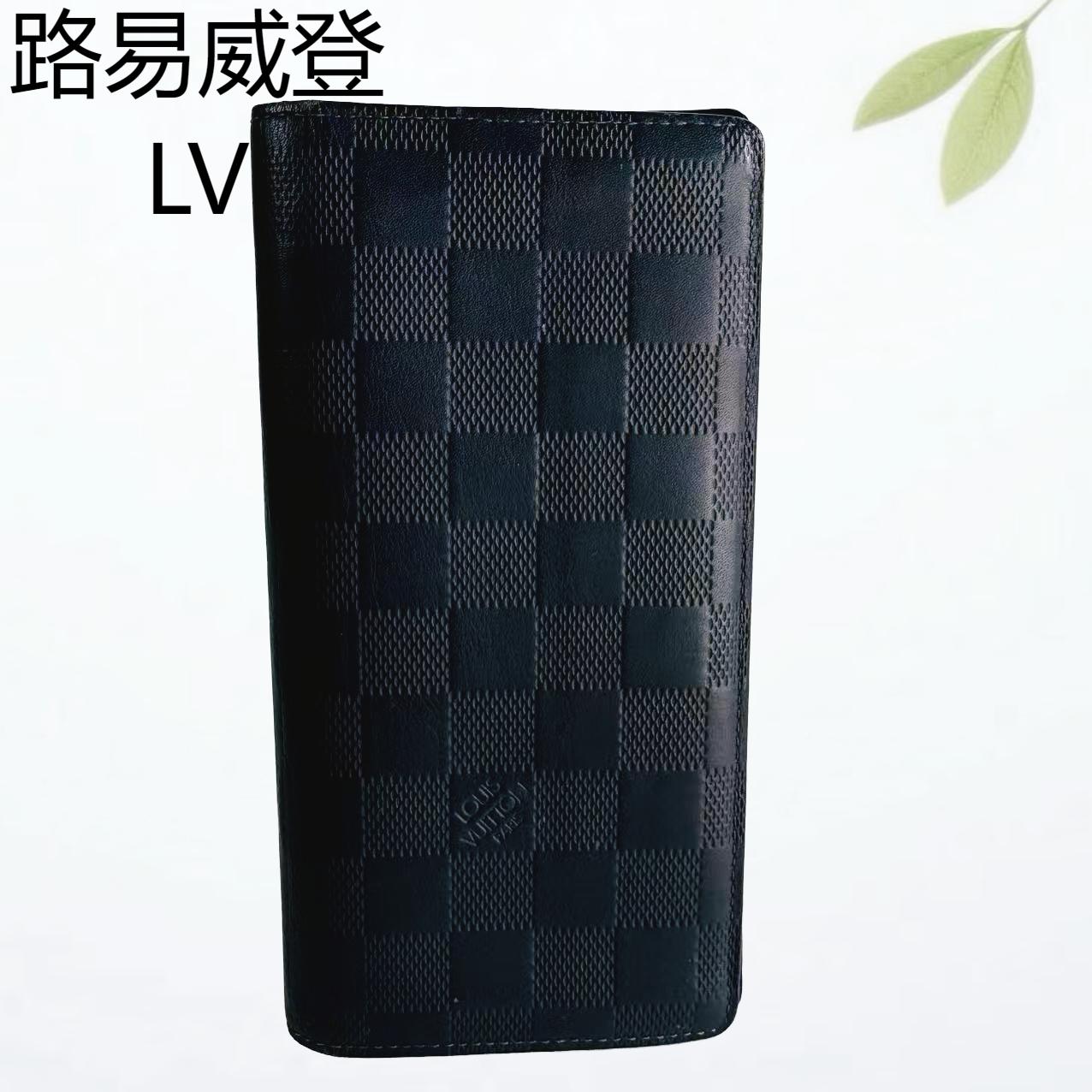 95新 LouisVuitton/路易威登 蓝色棋盘钱包G25502084底长19X9