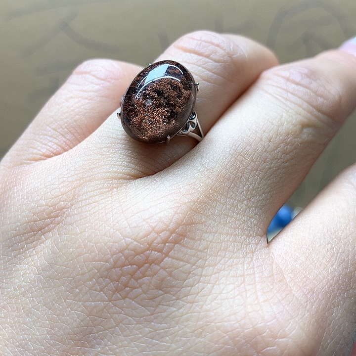 水晶水晶戒指银S925镶嵌