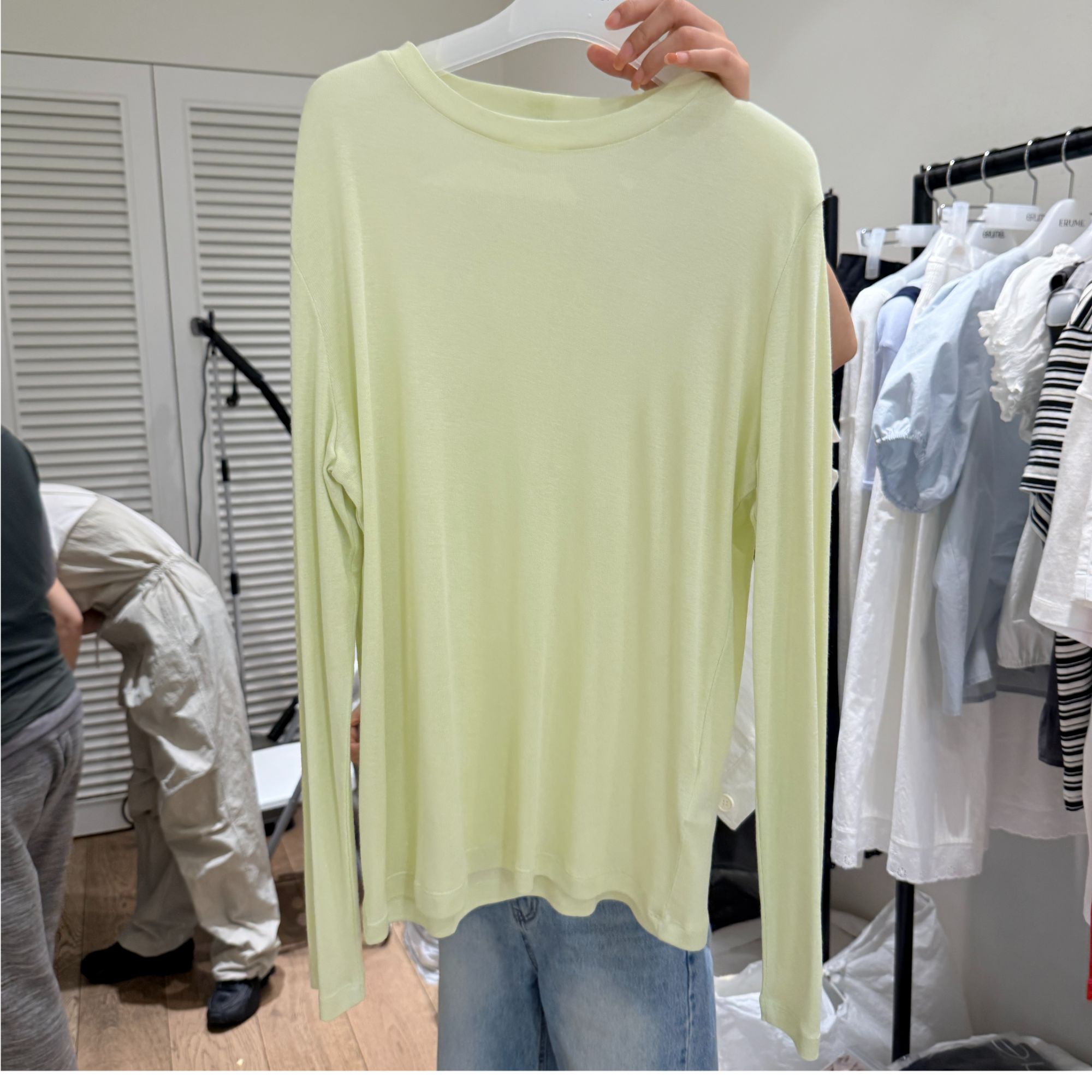 【婷婷家】不退换-东大门ER长袖T网红时尚百搭薄款