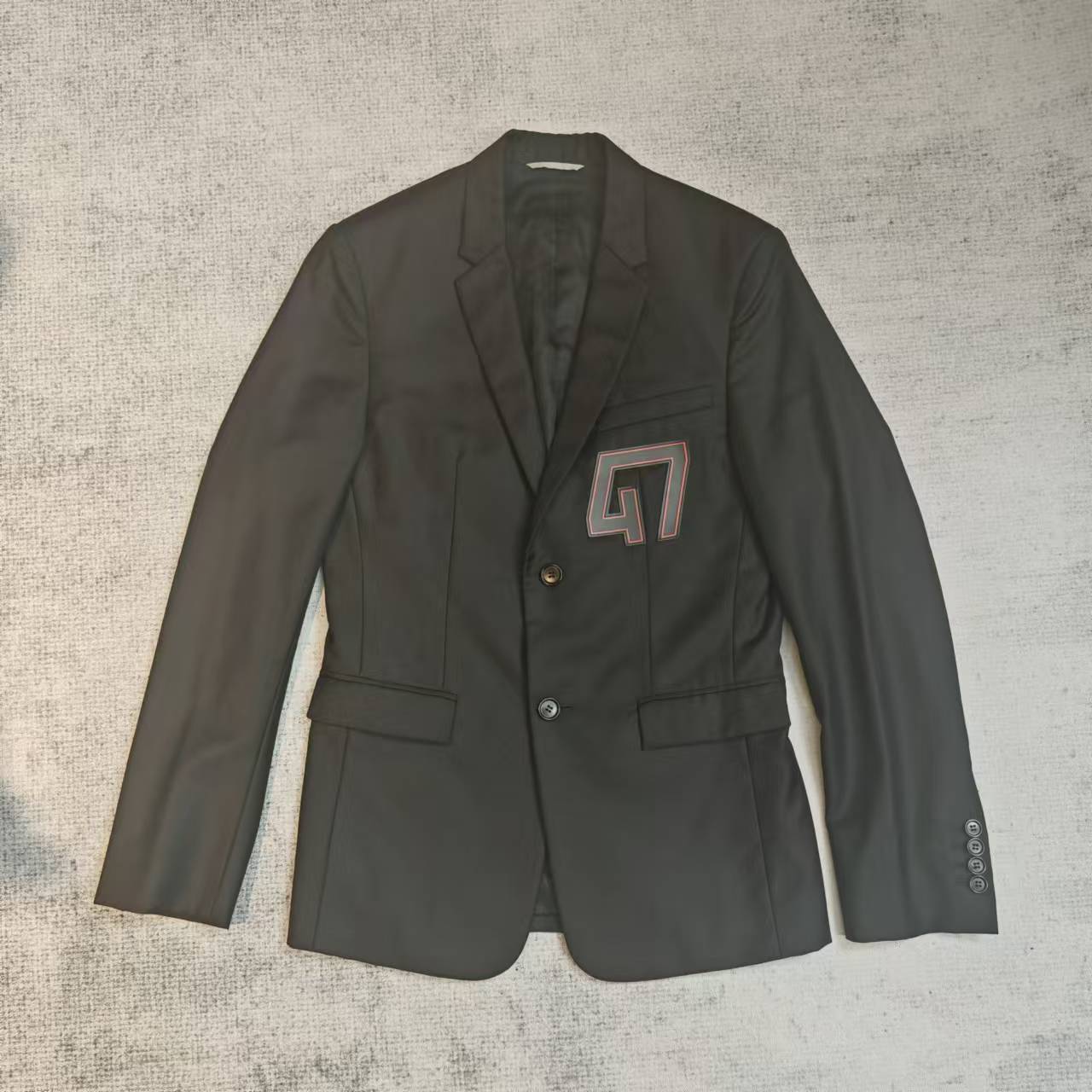99新 DIOR/迪奥 /男士印花时尚黑色西装/42码/99新