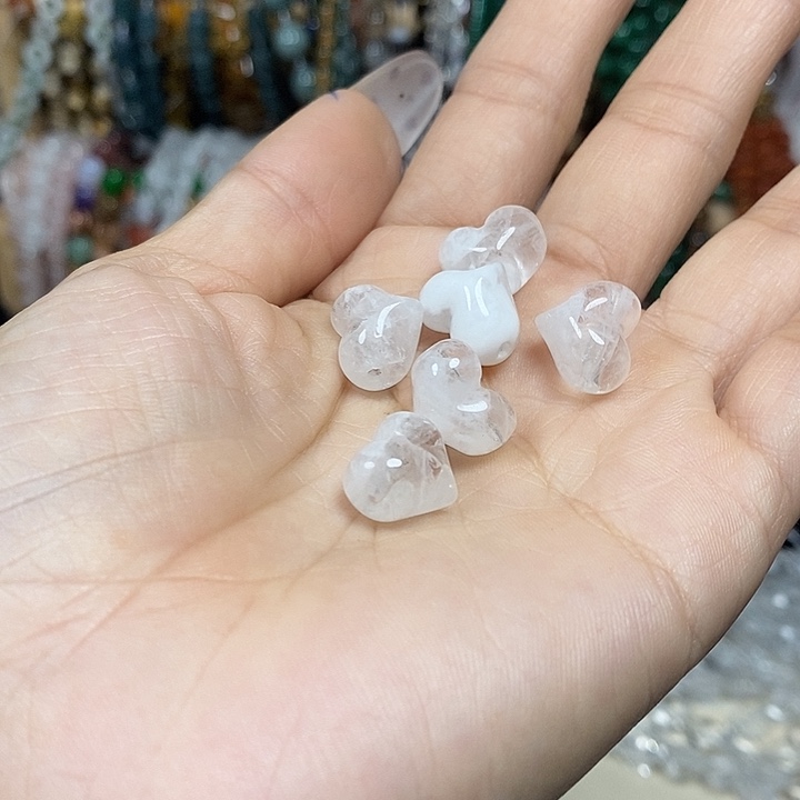 玛瑙/玉髓未镶嵌珠宝半成品天然白雪花幽灵卡14*11mm2颗