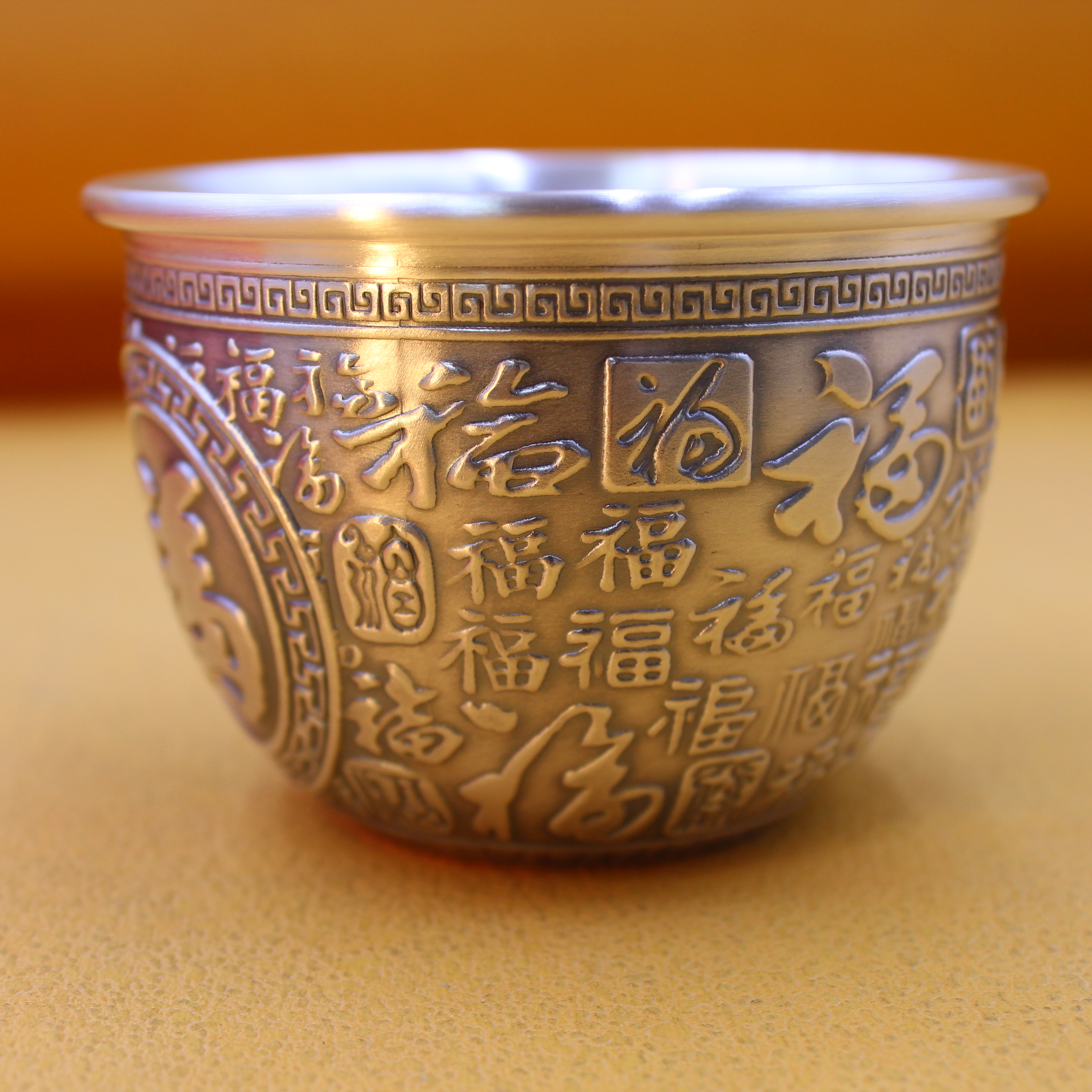 足银银制品 德丰贵正品足银主人杯足银999礼品送礼