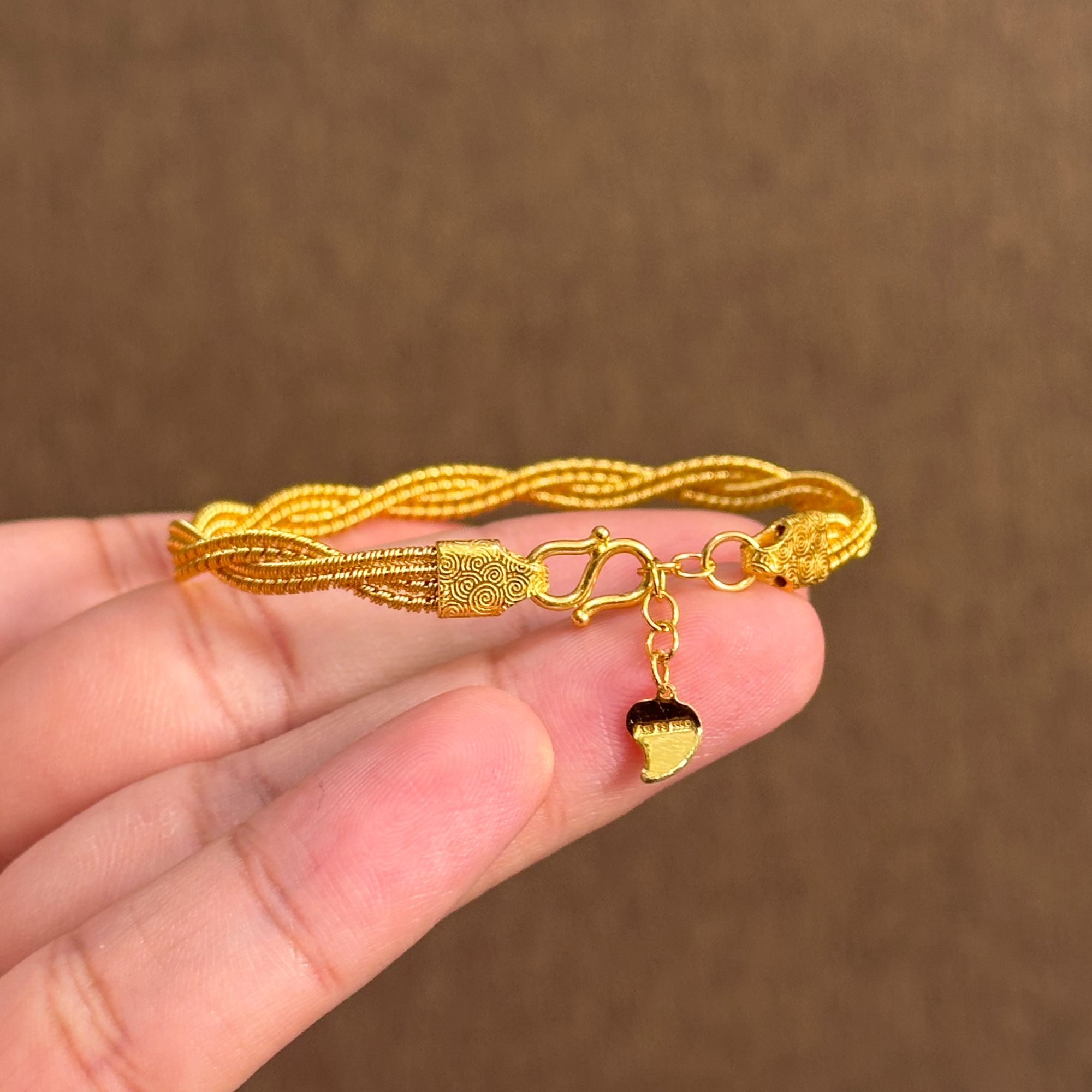  足金999麻花绳手镯