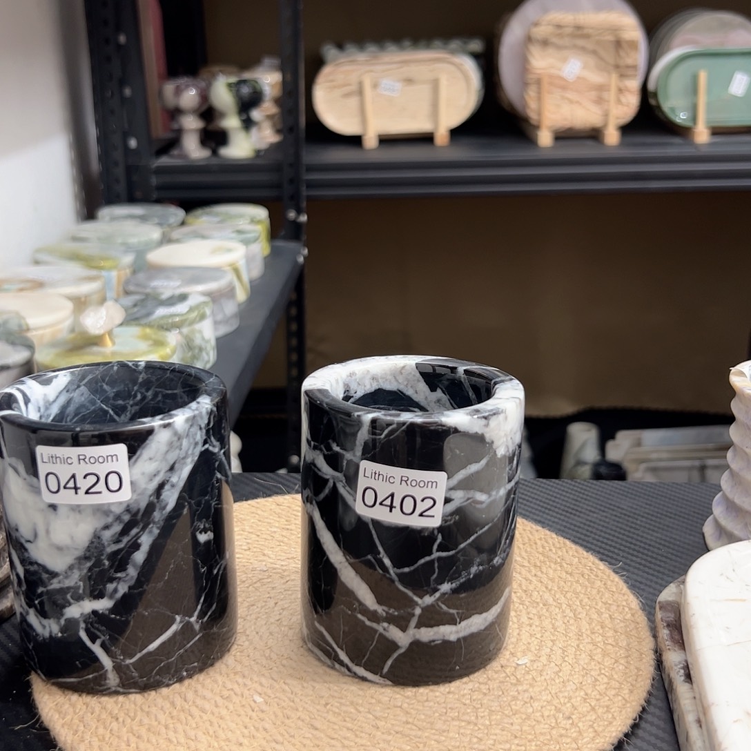 天然大理石0402笔筒