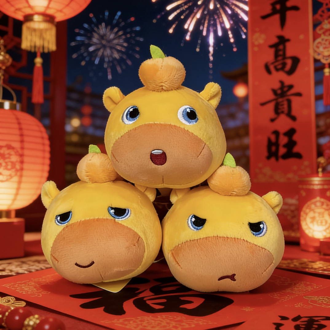正版水豚噜噜毛绒公仔小玩偶挂件钥匙扣娃娃抱枕玩具儿童生日礼物