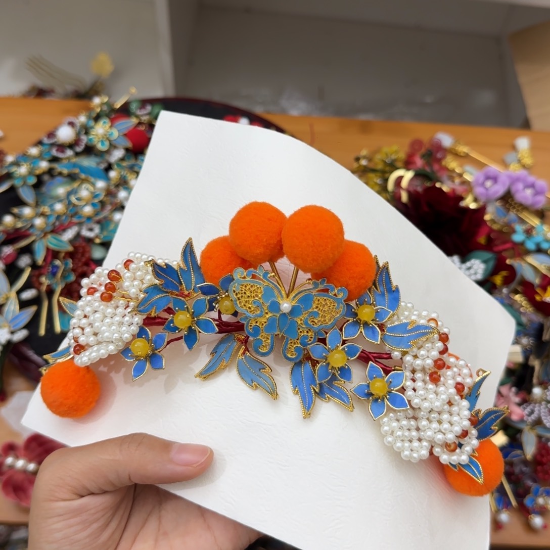 醋酸铁合金鹅毛仿点翠