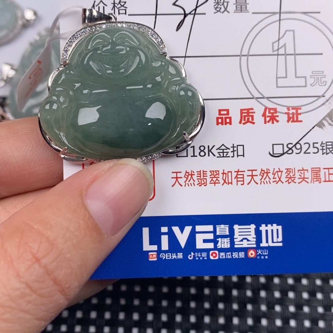 翡翠银S925镶嵌颈饰
