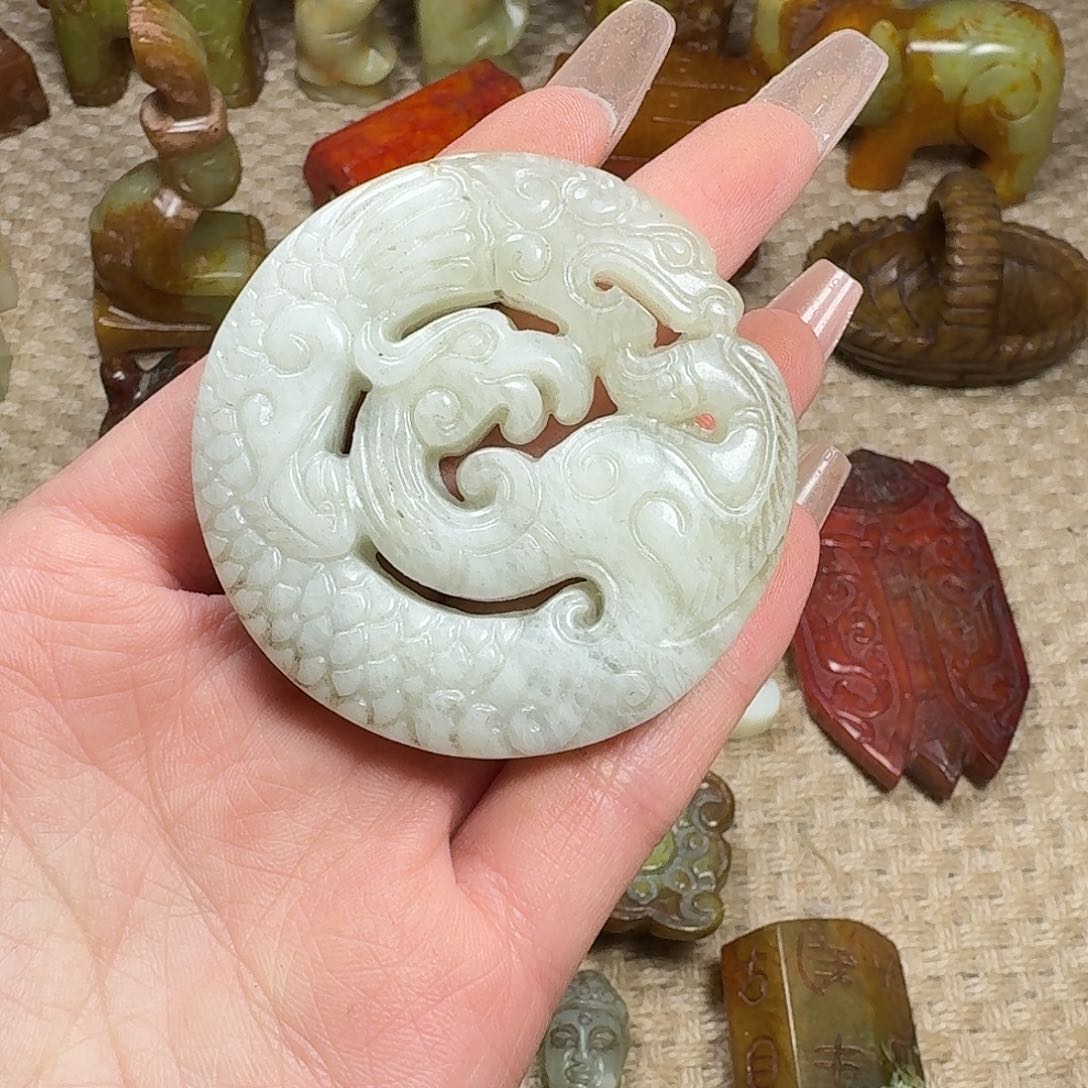 白玉菩提吊坠挂件