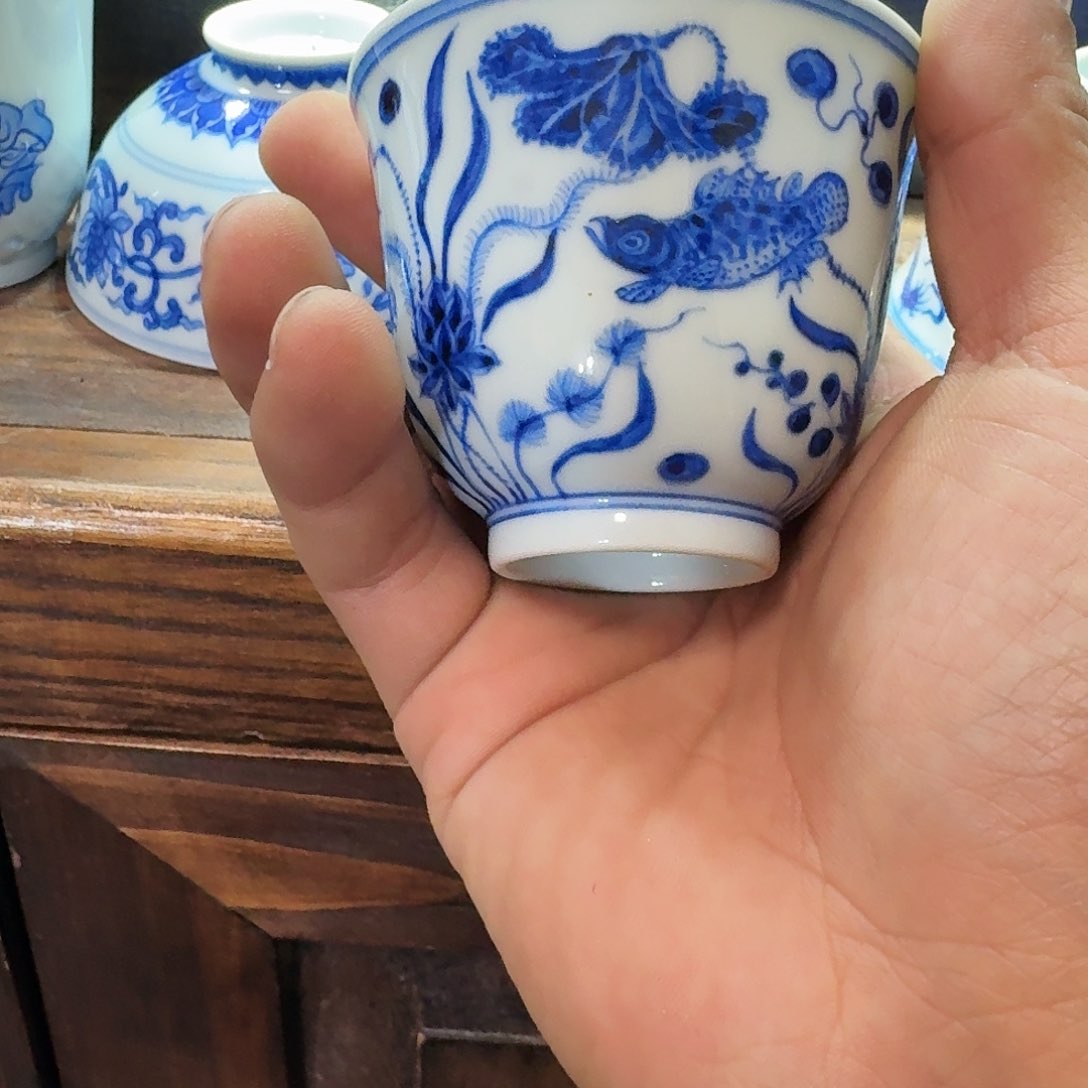 瓷片一*哒当代景德镇陶瓷手绘茶具