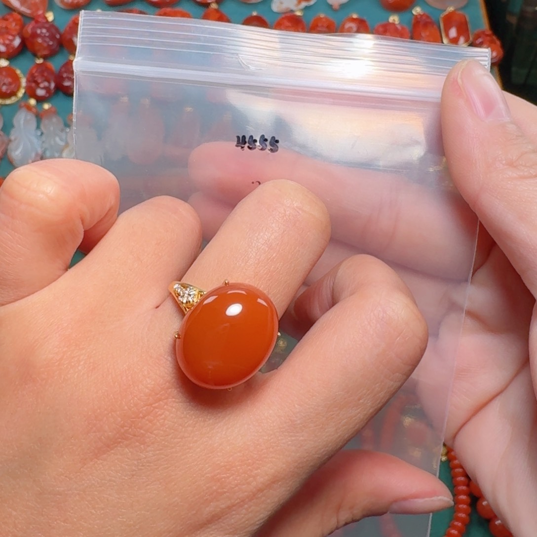 南红玛瑙南红银S925镶嵌