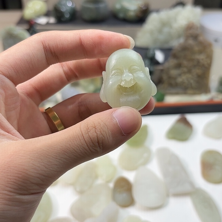 和田玉未镶嵌吊坠(不含链)薇***淘