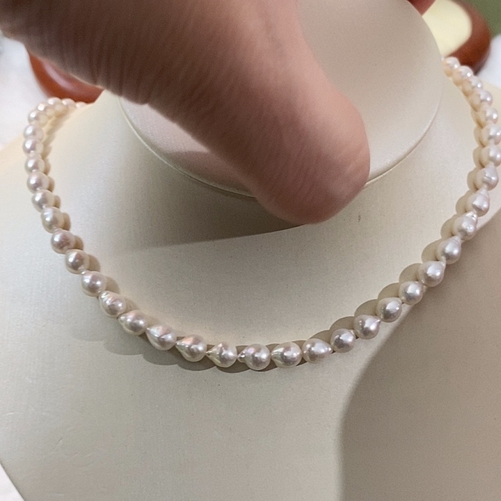 银S925镶嵌颈饰淡水珍珠