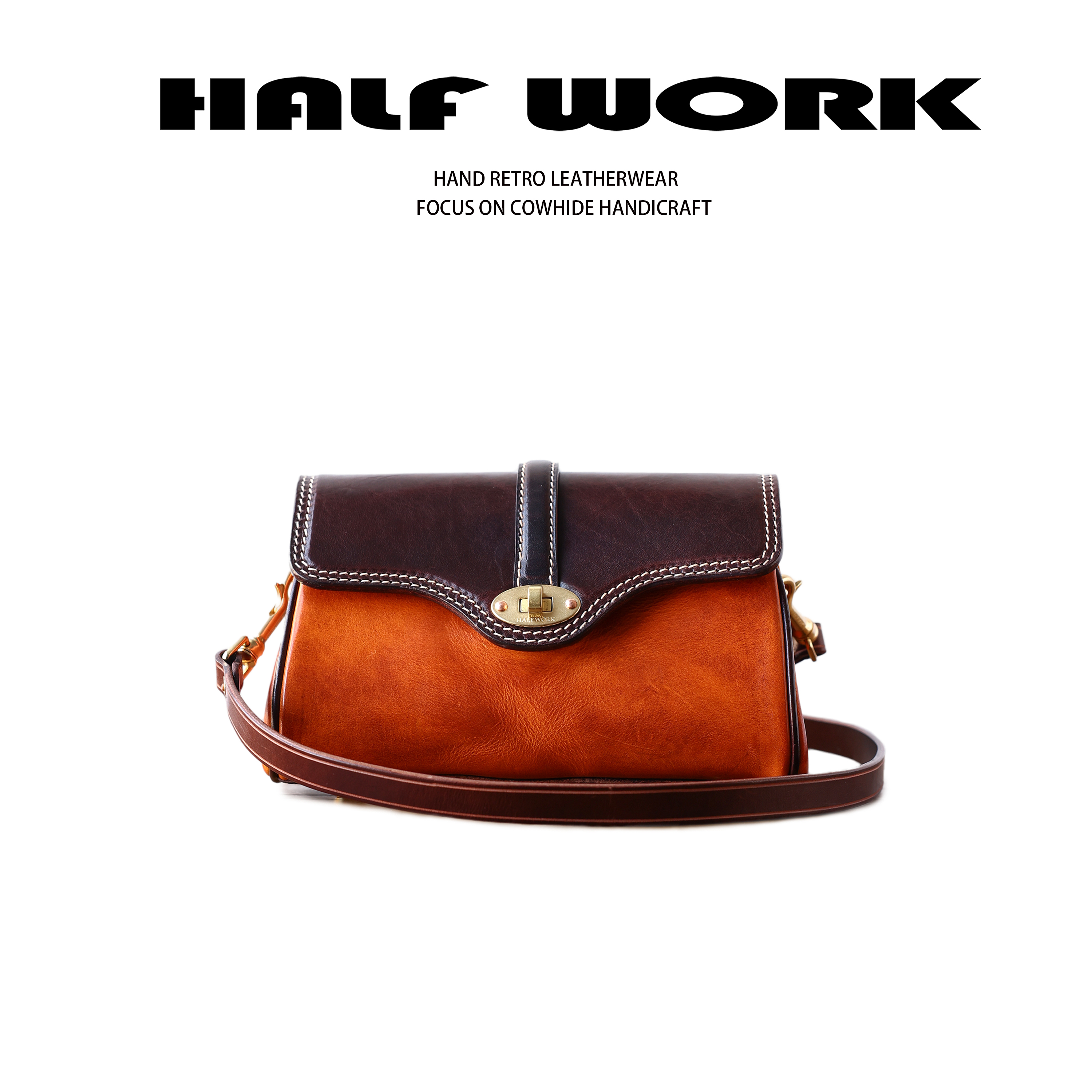 HALF WORK/伴工  经典凯旋门单肩斜挎包 KB-2632
